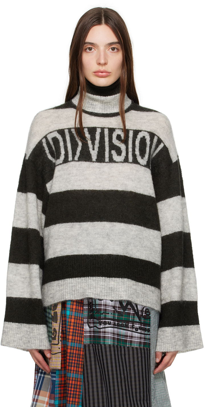 Cветр (di)vision (di)vision Striped Turtleneck Sweater Сірий | 130006