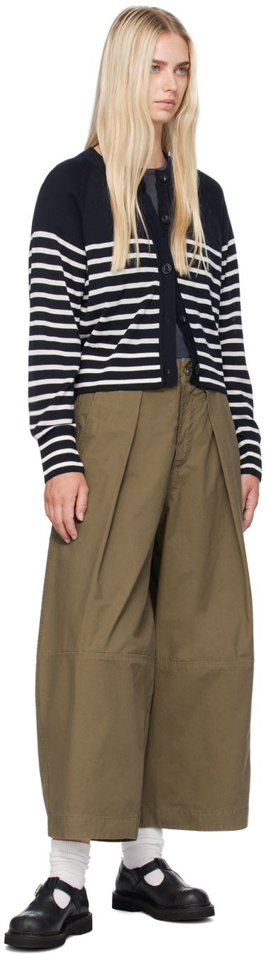 Cветр YMC YMC Foxtail Stripe Cardigan темно-синій | Q8WMD, 3
