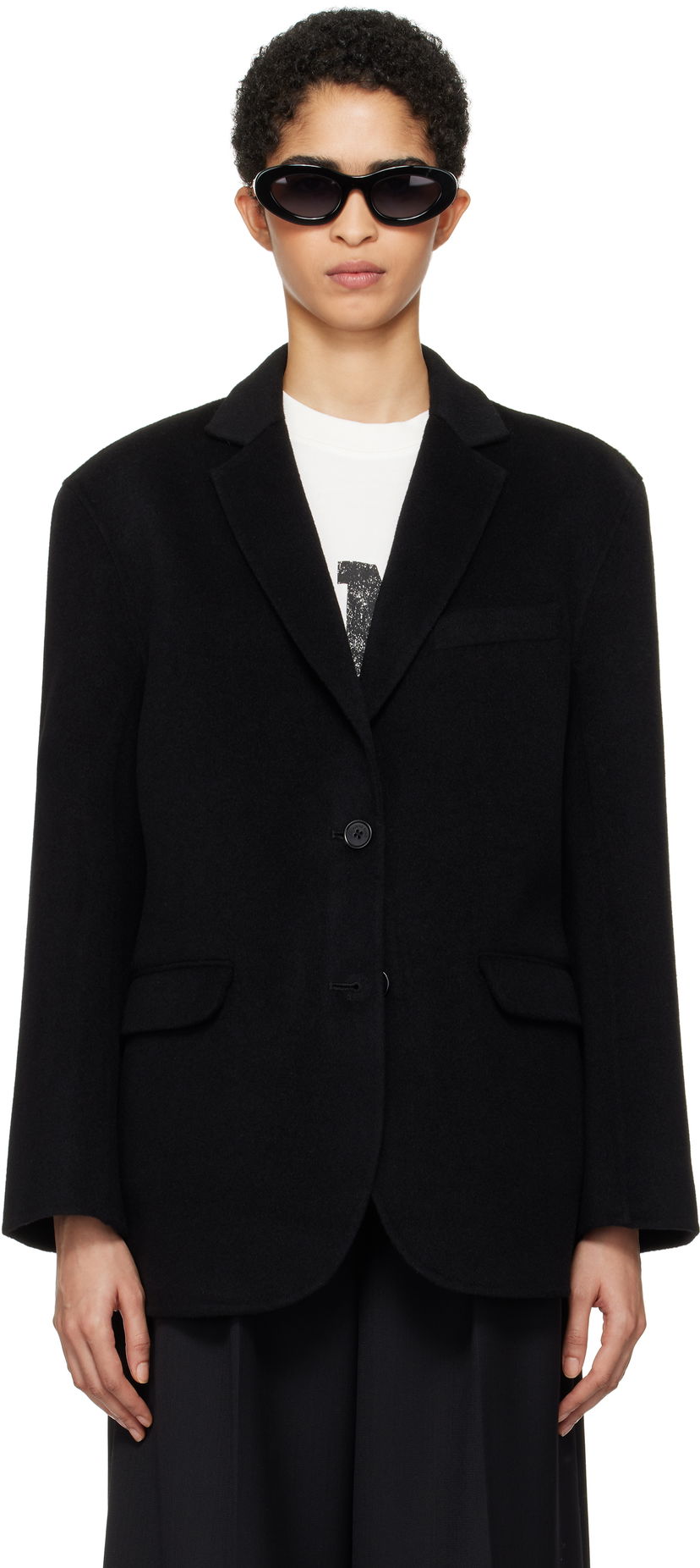 Куртка Anine Bing Black Single-Breasted Blazer чорний | A-01-7073-000