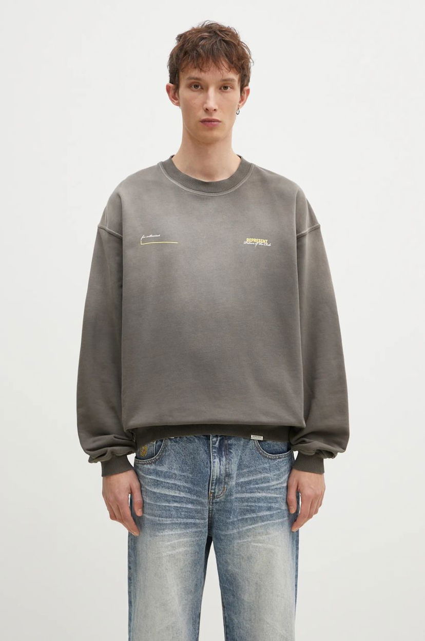 Світшоти Represent Clo Represent Patron Of The Club Graphic Print Sweatshirt Сірий | MLM4272.16