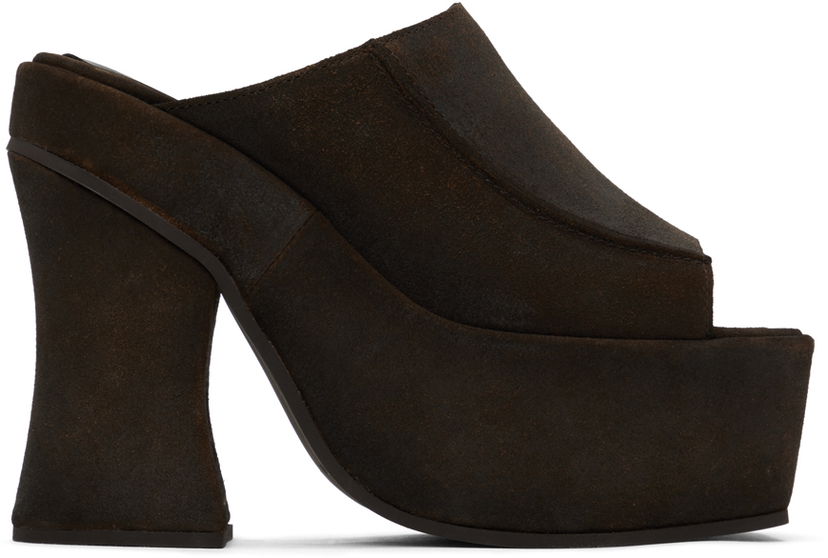 Аксесуари Eckhaus Latta Eckhaus Latta Frame Platform Mules Коричневий | FEKLWOTPL05106
