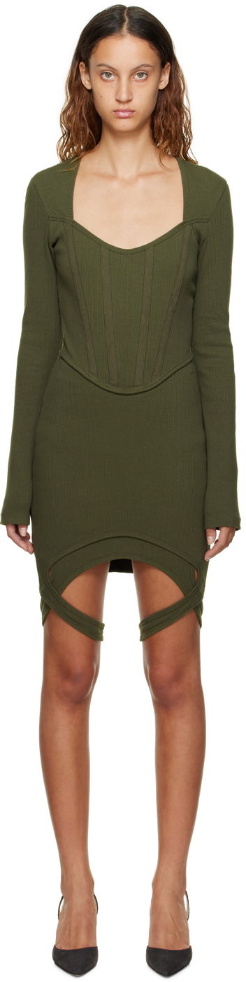плаття Dion Lee Dion Lee Fin Corset Minidress Зелений | A9862P22