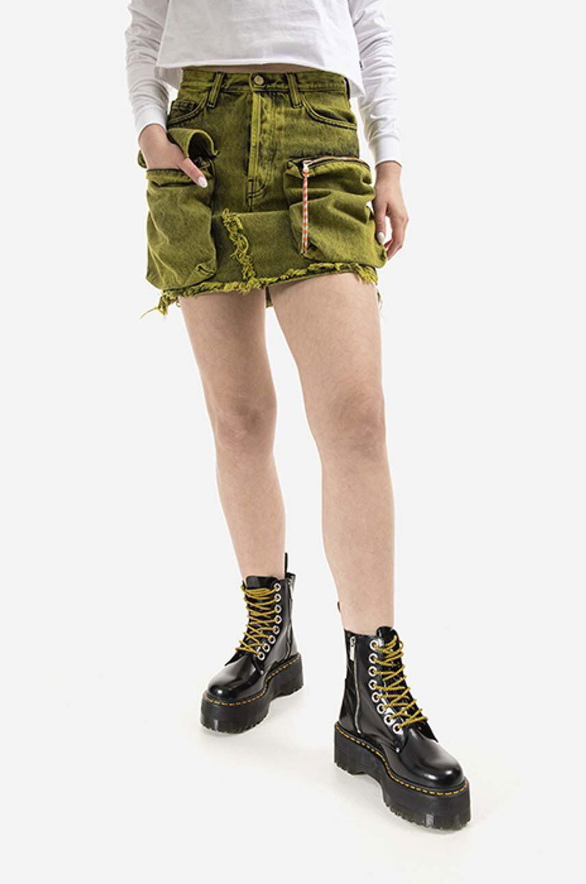 Спідниця Aries Acid Washed Cargo Skirt Зелений | AR32304