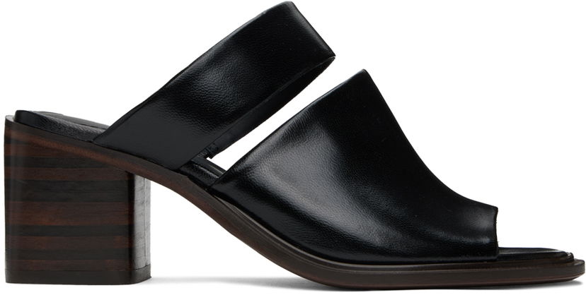 Кросівки та взуття LEMAIRE Double Strap Mules чорний | FO0106 LL0077