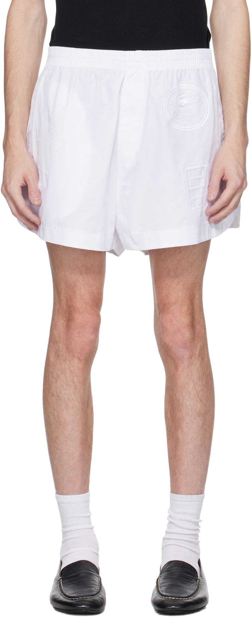 Шорти Lacoste Lacoste Runway Badge Shorts білий | GH7420