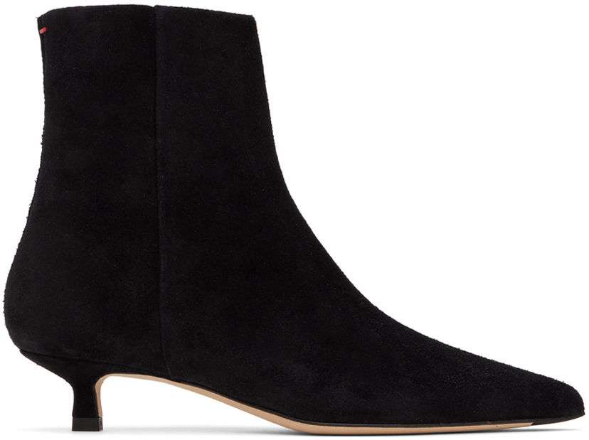 Догляд за взуттям Aeyde Aeyde Sofie Suede Kitten Heel Ankle Boots чорний | A11-AB-RMAP35KT-222-800-022