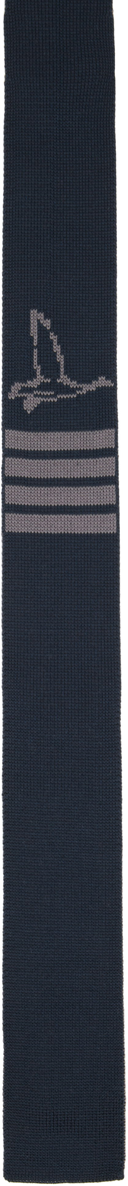 Шарф Thom Browne Thom Browne Geese Icon Jacquard Knit Tie темно-синій | MNL077K-Y4003