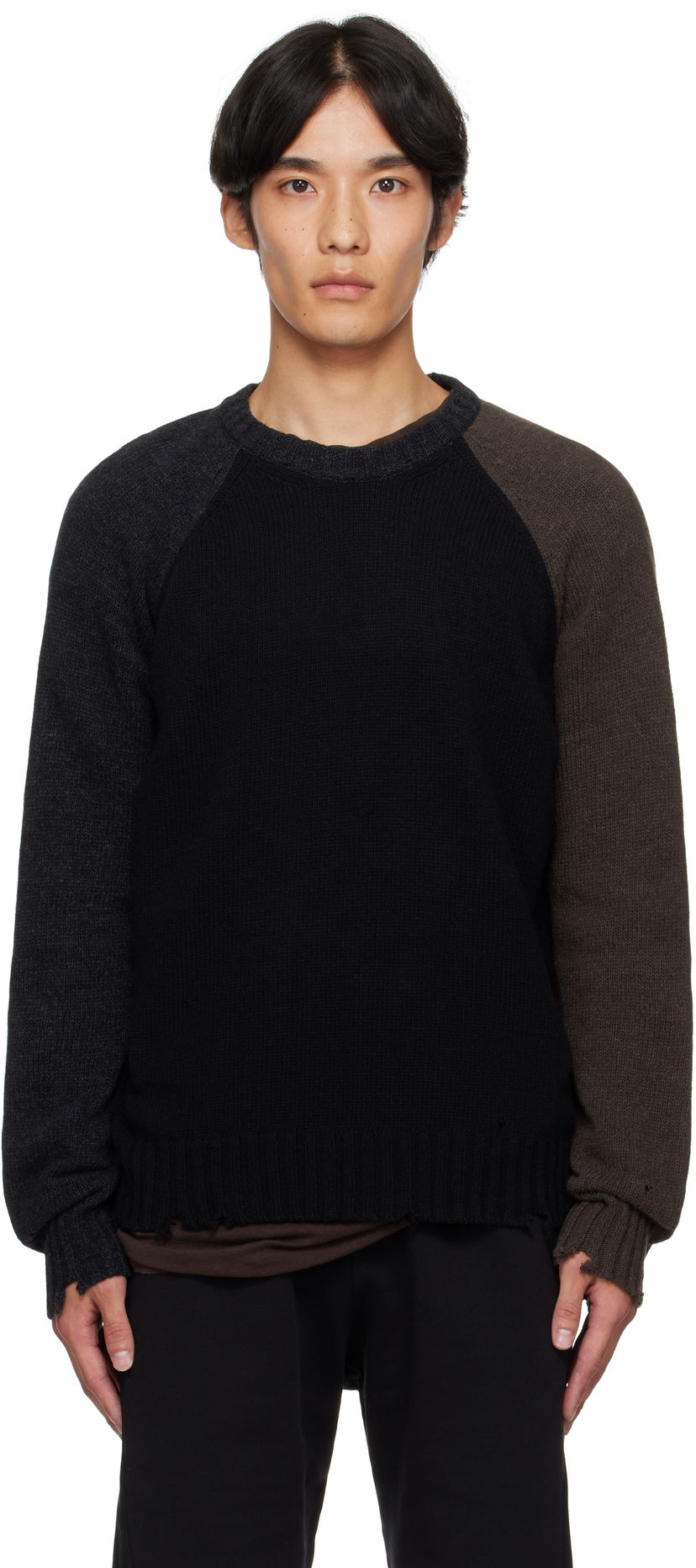 Cветр Maison Margiela MM6 Maison Margiela Crewneck Sweater чорний | SH2HL0028 M13160