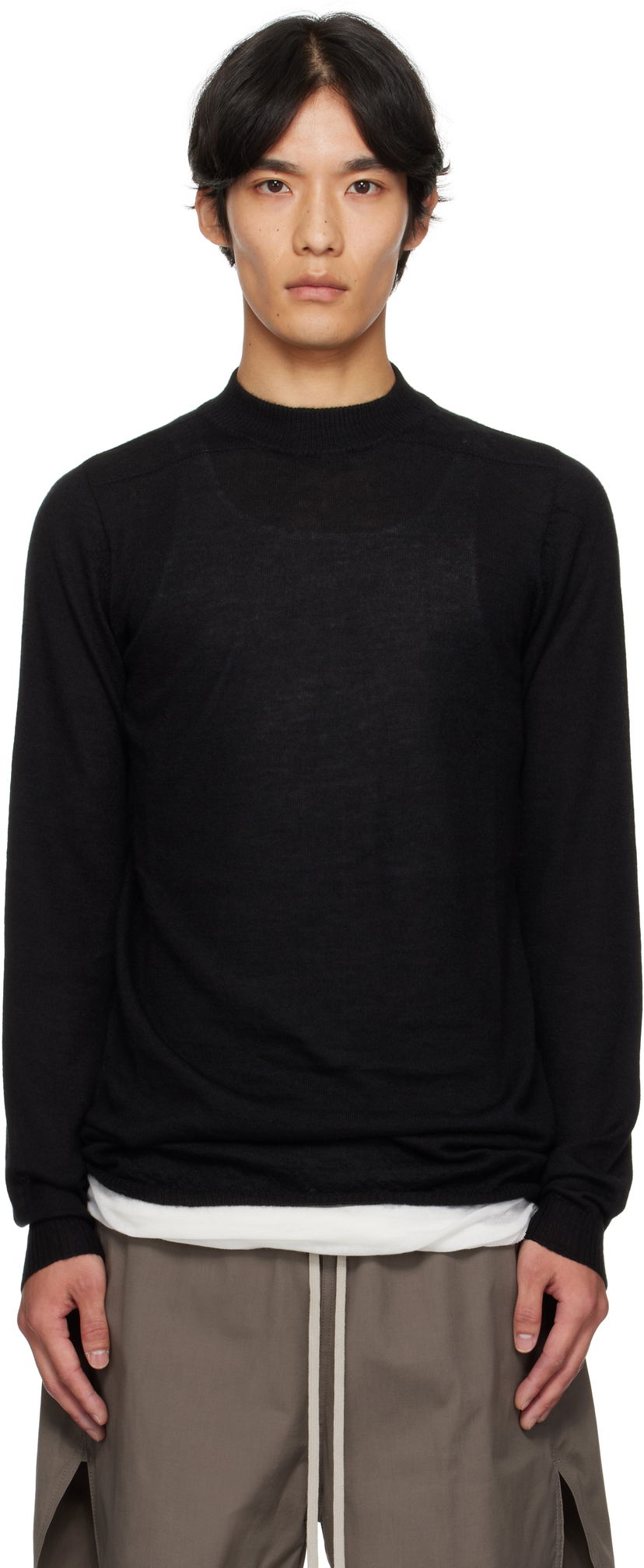 Cветр Rick Owens Rick Owens Concordians Level Lupetto Sweater чорний | RU02E1625 WS