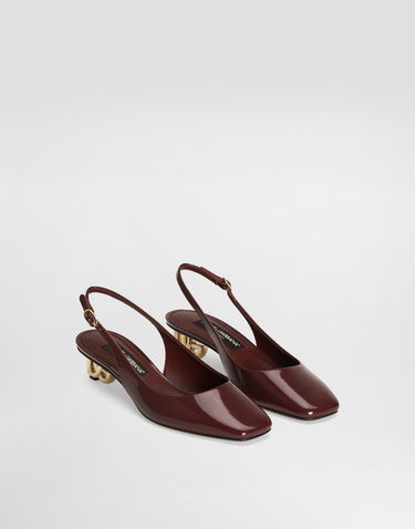 Аксесуари Dolce & Gabbana Dolce & Gabbana Patent Leather Slingbacks Бордовий | CG0913A103780342, 1