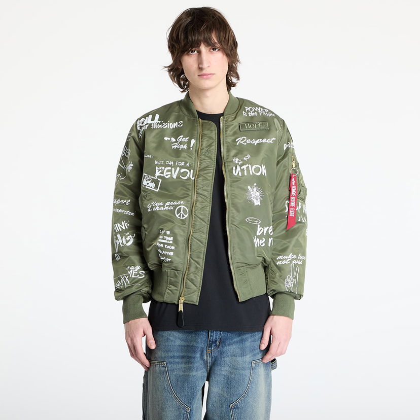 Куртка бомбер Alpha Industries Alpha Industries MA-1 Peace Bomber Jacket Зелений | 156136-01