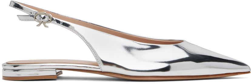 Кросівки та взуття Gianvito Rossi Gianvito Rossi Robbie Sling Ballerina Flats Металік | G95546-05RIC-MET