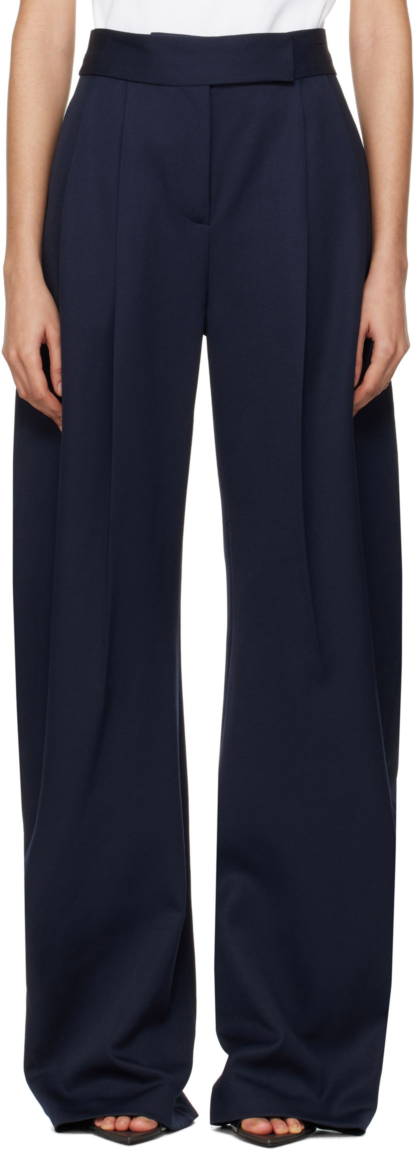 Штани The Attico Attico Long Pleated Trousers темно-синій | 250WCP00102 WWW046AA
