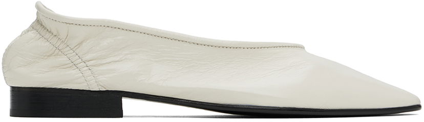 Кросівки та взуття BY FAR BY FAR Carré Leather Ballerina Flats білий | MWFHC055LL002WH020PL