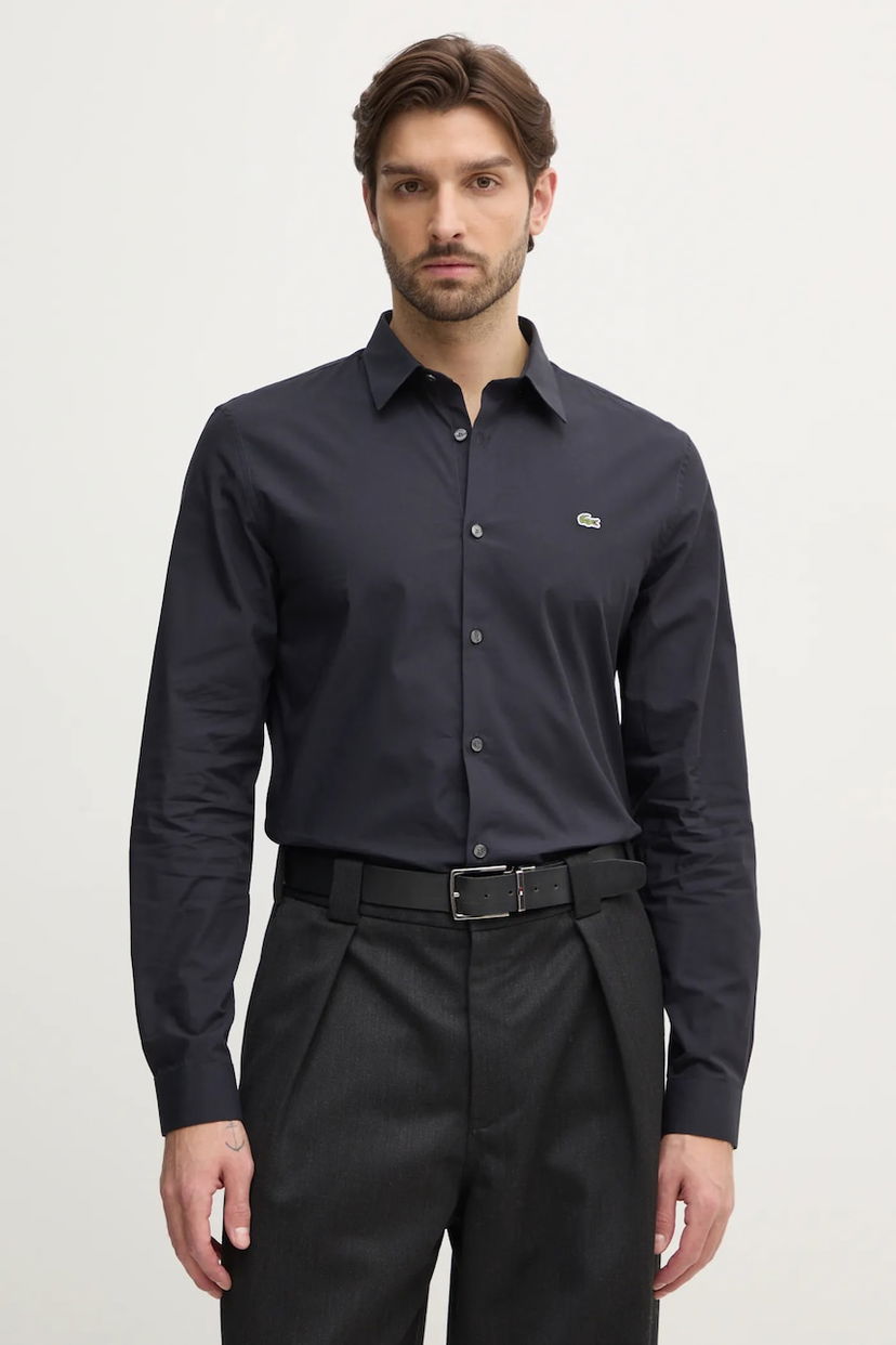 Сорочка Lacoste Lacoste Slim Fit Dress Shirt чорний | CH5620