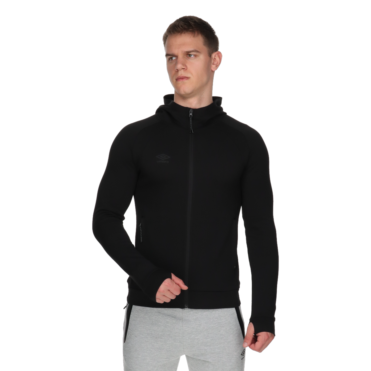 Світшоти Umbro Hooded Full-Zip Performance Jacket with Thumbholes чорний | UMA251M609-01, 0