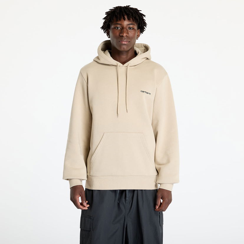 Світшоти Carhartt WIP Hooded Script Embroidery Sweat Wall/ Black бежевий | I033658.AWXX.