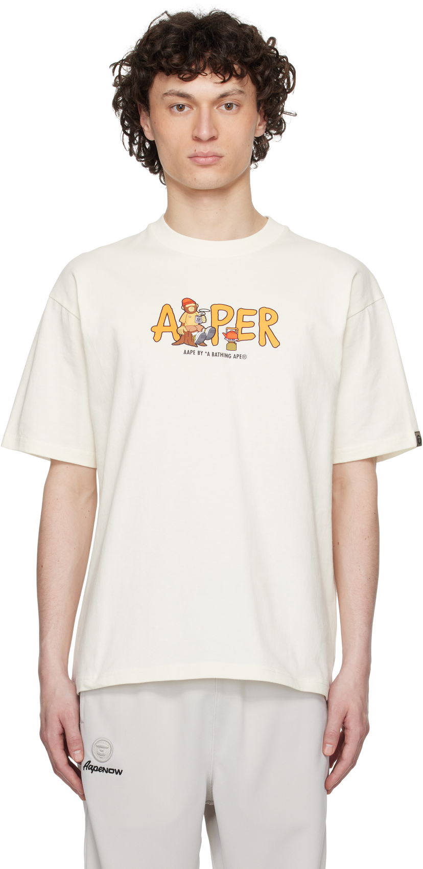 Футболка AAPE by A Bathing Ape AAPE by A Bathing Ape AAPER Graphic T-Shirt білий | AAPTEM1616XXNIVX