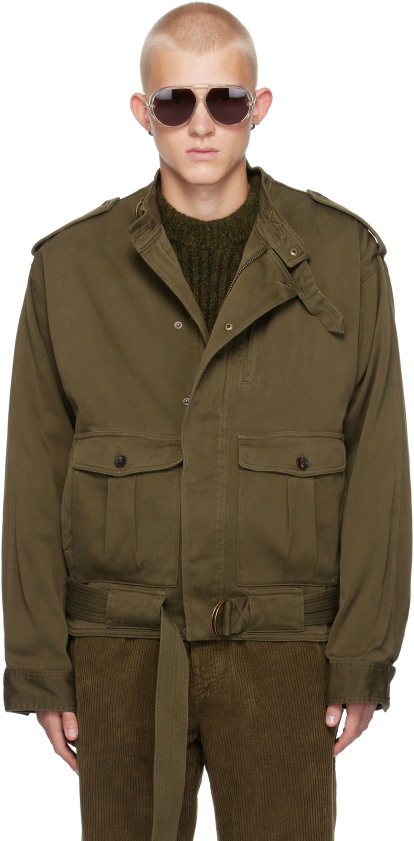 Куртка ISABEL MARANT Isabel Marant Tomei Military Style Jacket Зелений | VE0414HA-B4C03H