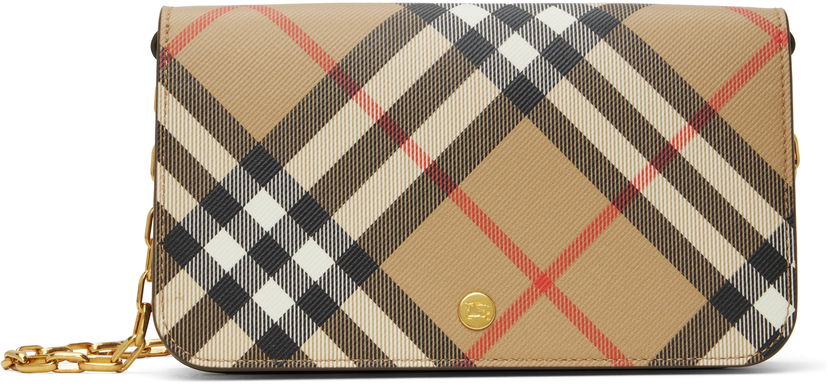 Сумка Burberry Burberry Chain Strap Wallet бежевий | 8095123