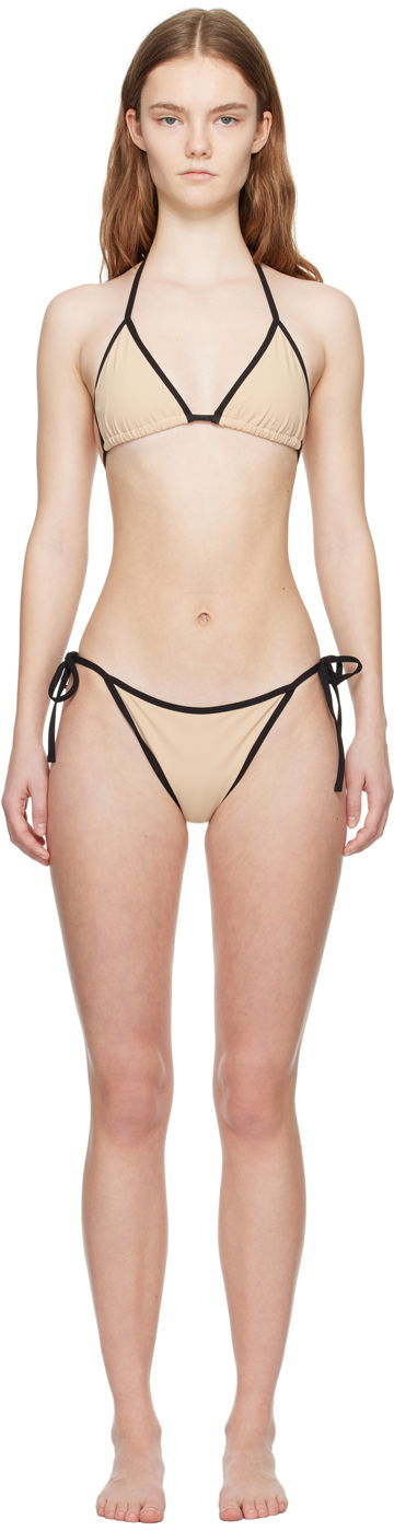 Купальники TOTEME Tie Bikini бежевий | 241-WSW1028/WSW1029-FB0097