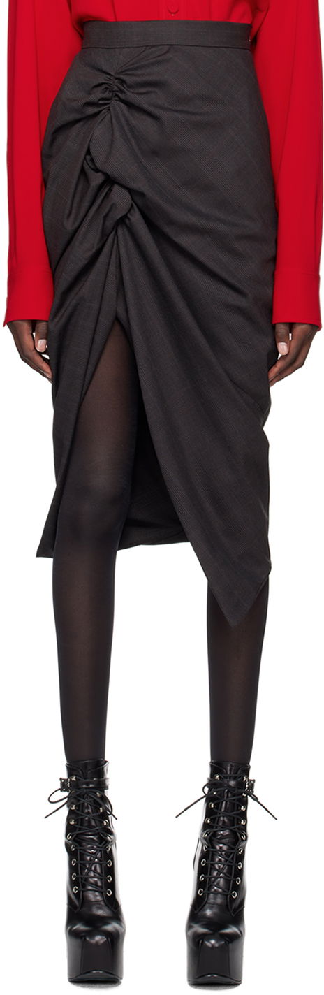 Спідниця Vivienne Westwood Midi Skirt Коричневий | 1K01001A-W00YX-