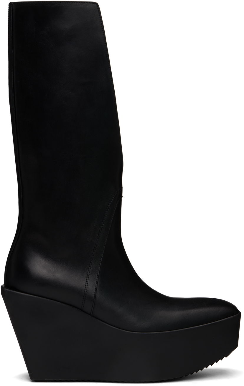Одяг Rick Owens Rick Owens Hollywood Sliver Platform Winged Kowboys Tall Boots чорний | RU01E5854 LOO