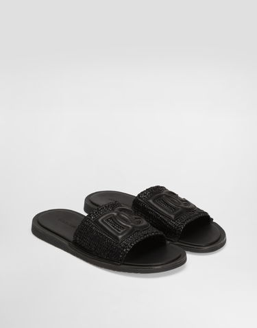 Аксесуари Dolce & Gabbana Dolce & Gabbana Raffia Crochet Slippers чорний | A80519A9Q988B956, 1