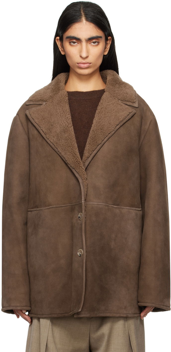 Куртка Loulou de Saison Loulou de Saison Cirebo Shearling Jacket Коричневий | CIREBO