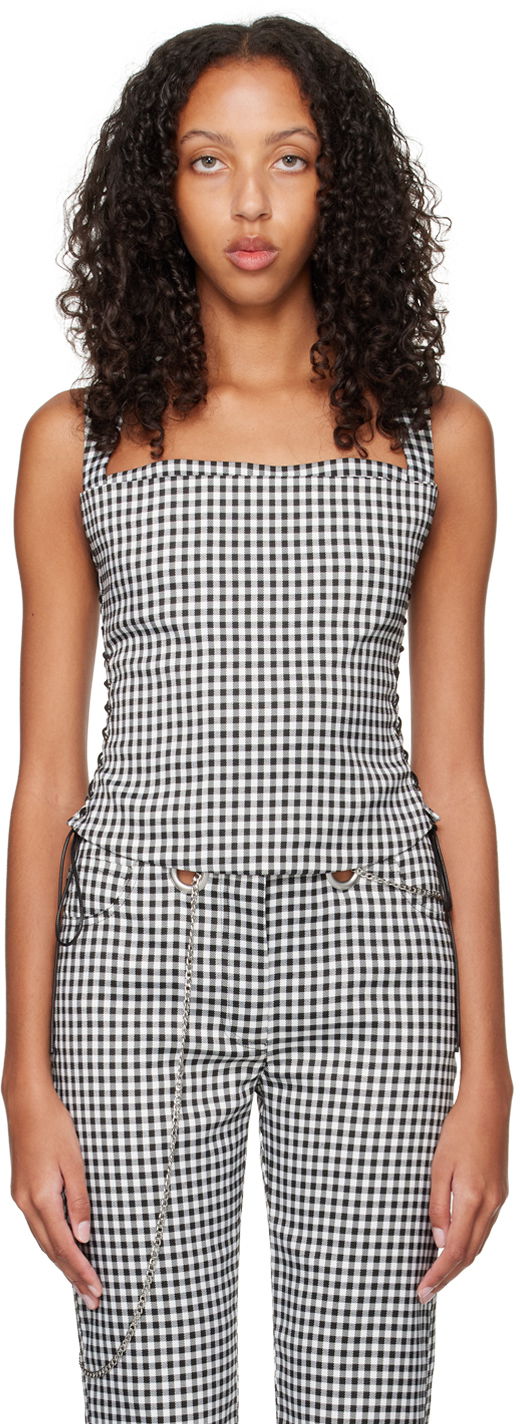 Безрукавка Miaou Miaou Vallois Gingham Corset Top чорний | 7061GINOND