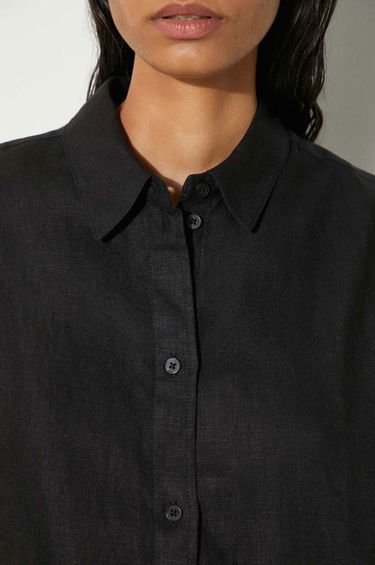 Сорочка Samsoe Samsoe Samsoe Samsoe Salarika Relaxed Linen Shirt чорний | F24200081, 5