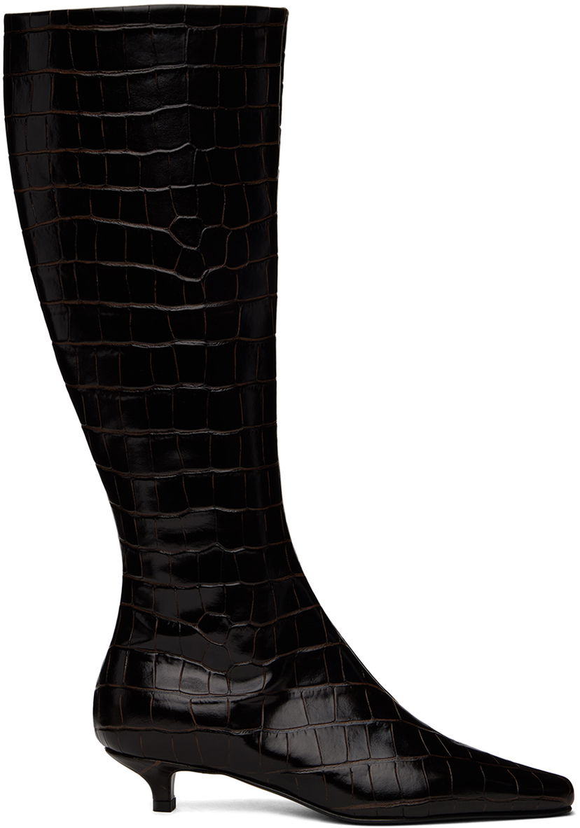 Дощовик TOTEME TOTEME 'The Slim' Knee-High Boots чорний | 241-WAS954-LE0023