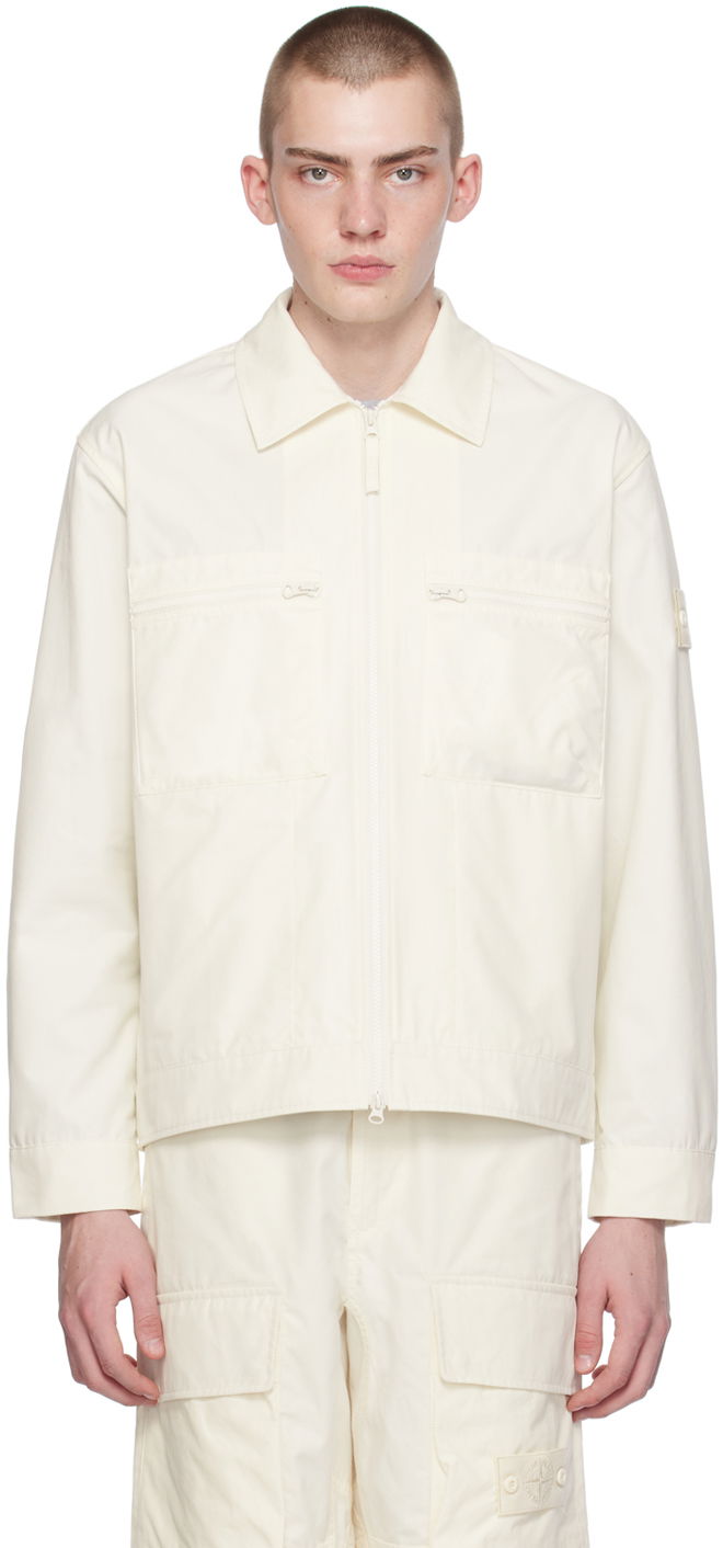 Куртка Stone Island Patch Jacket білий | 8015432F1