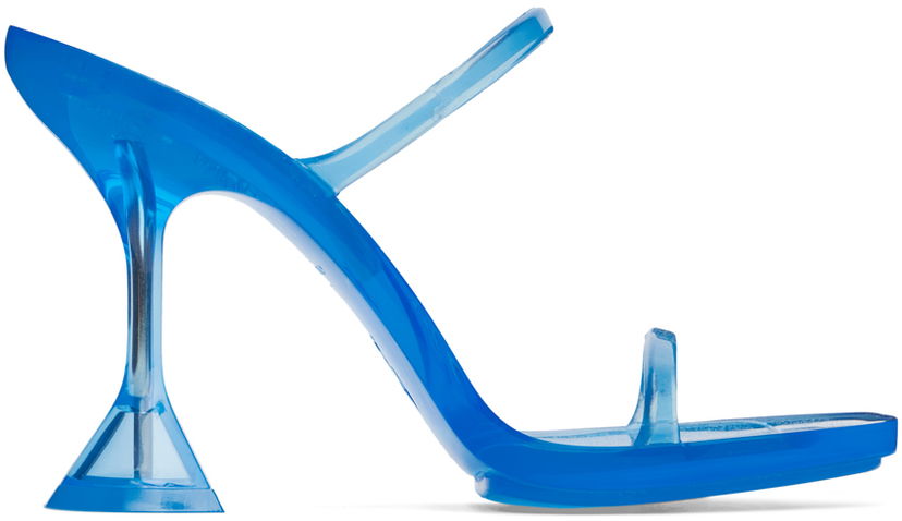 Аксесуари Amina Muaddi Amina Muaddi Brito Slipper Heeled Sandals Синій | 11S333535BRI