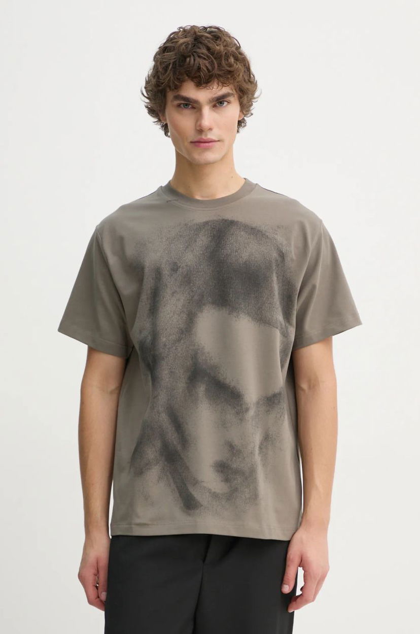 Футболка HELIOT EMIL Abstract Print T-Shirt Зелений | AW24.M.09.128.DG23