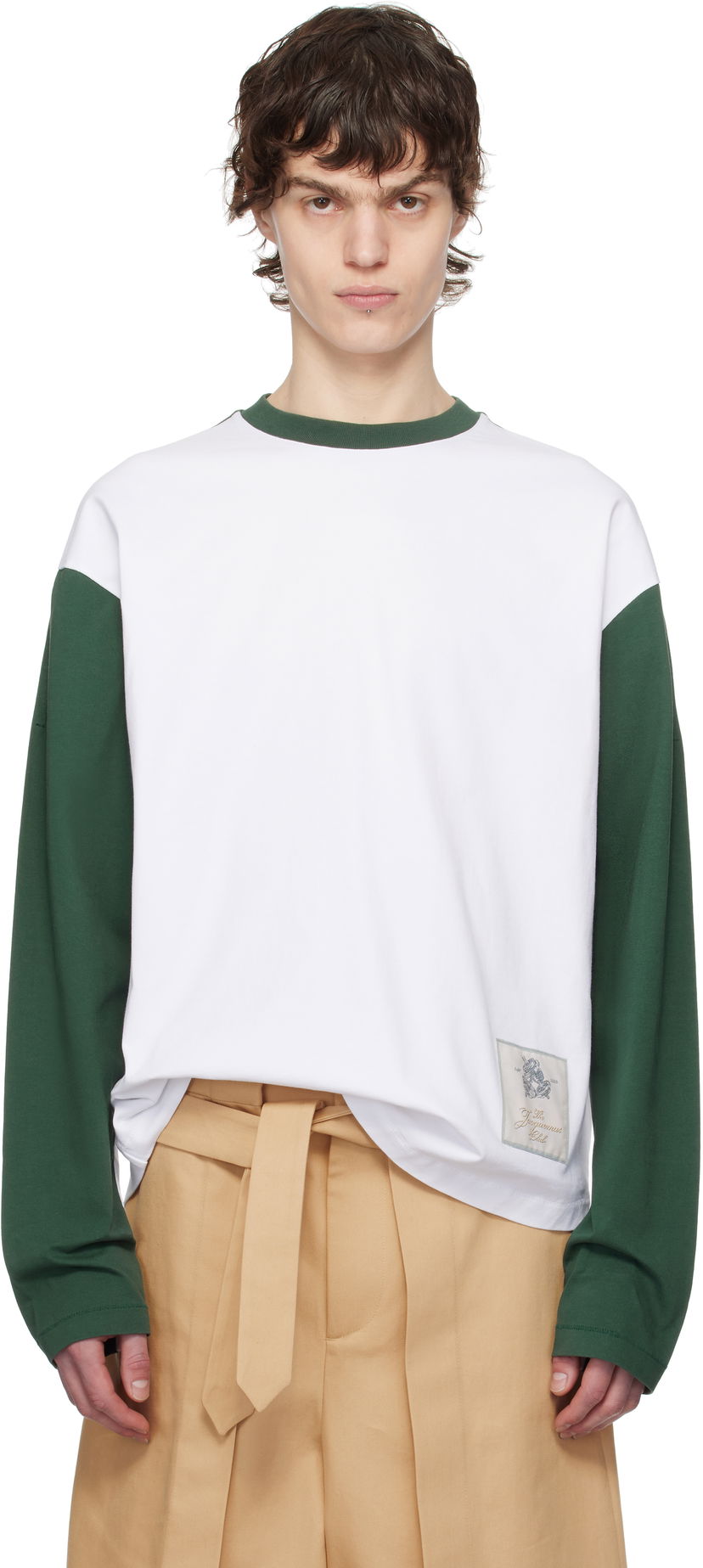 Футболка Jacquemus Jacquemus La Croisière Baseball Long-Sleeve T-Shirt білий | 25E255JS299-2003