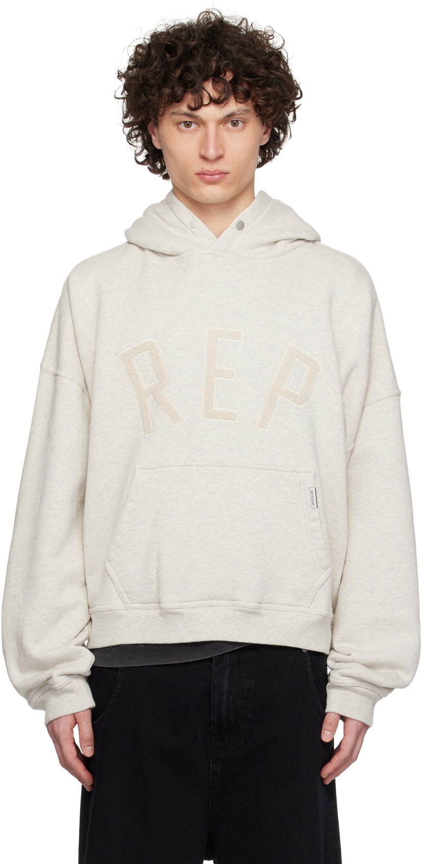 Світшоти Represent Clo Represent 'Rep' Appliqué Hoodie Сірий | MLM41211