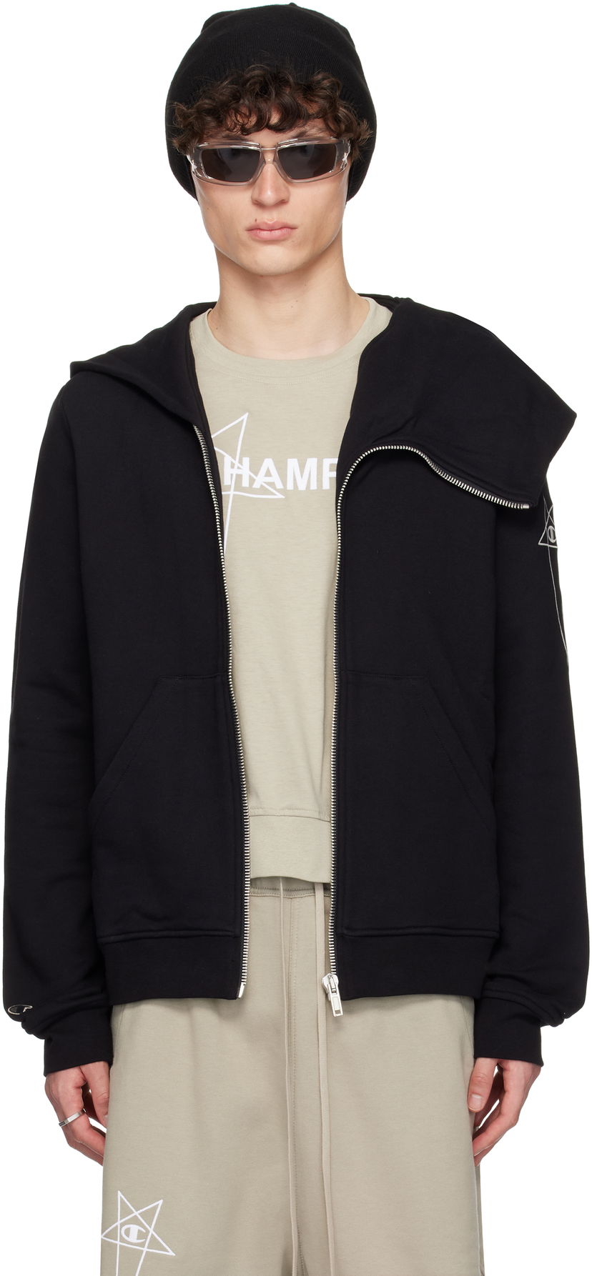 Світшоти Rick Owens Rick Owens Champion Edition Mountain Hoodie чорний | CM01E1665 CHFE FELPA