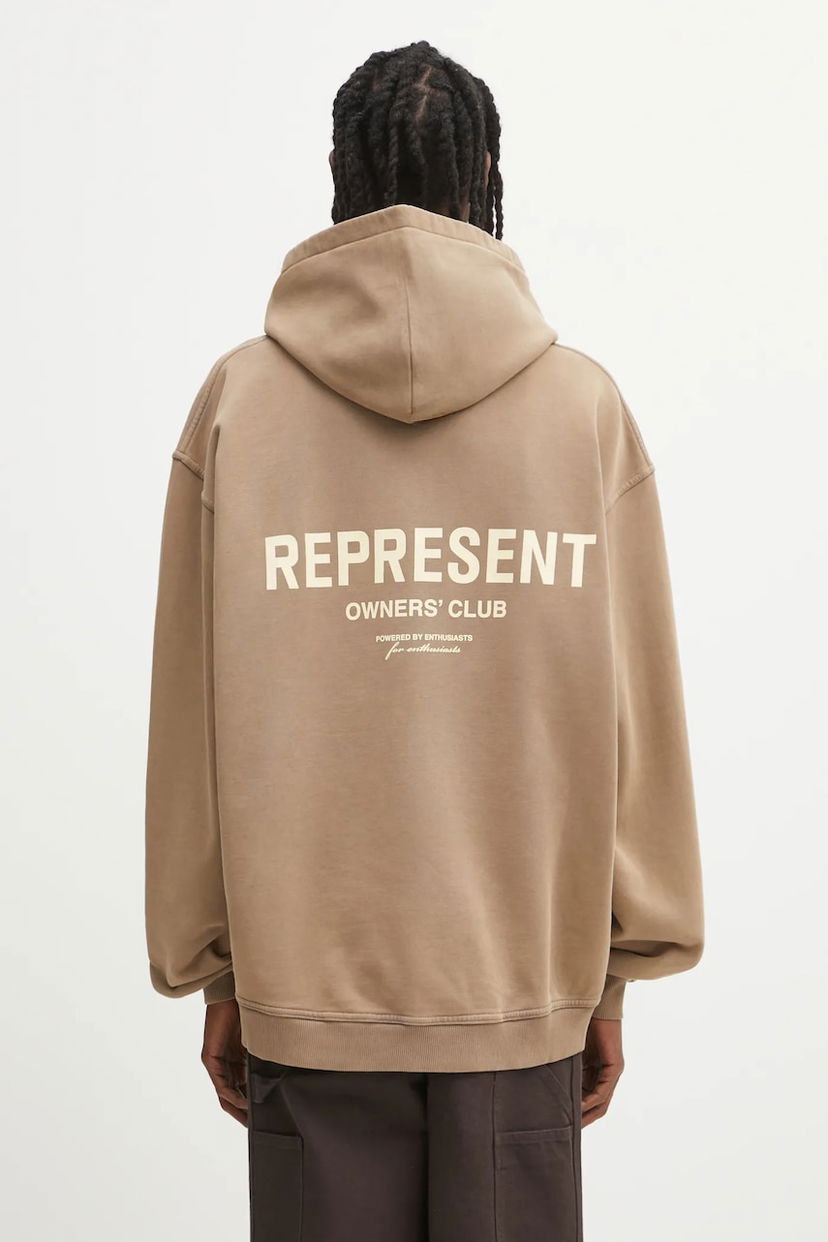Світшоти Represent Clo Represent Owners' Club Hoodie with Print бежевий | OCM41113.16