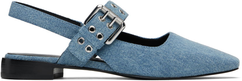 Одяг rag & bone rag & bone Astra Slingback Ballerina Flats Синій | WFF24SF002UB2
