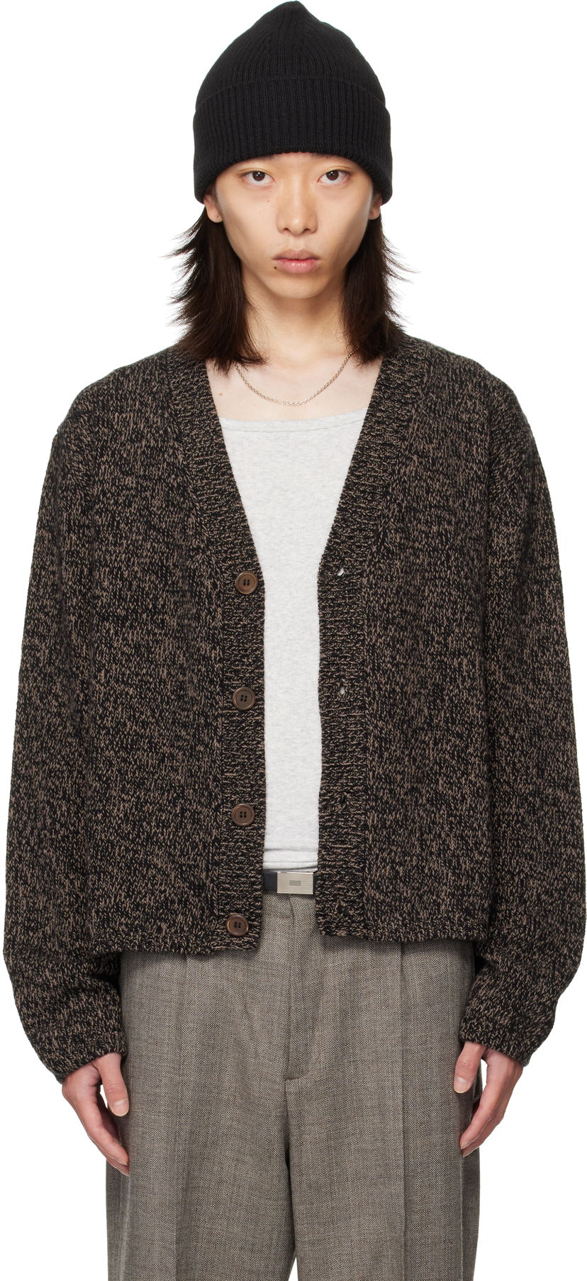 Cветр OUR LEGACY OUR LEGACY Academy Knit Cardigan Коричневий | M4253AB