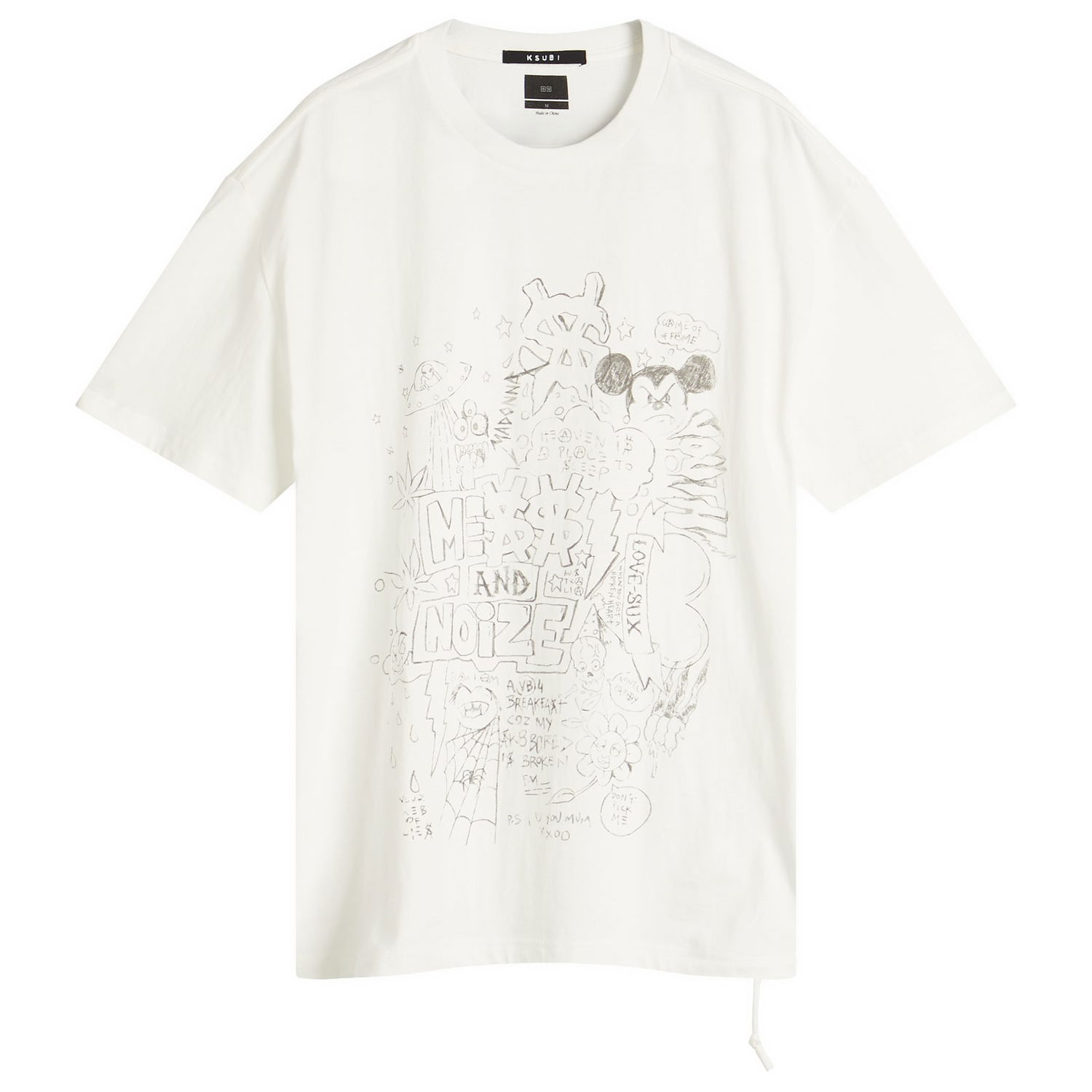 Футболка Ksubi Ksubi Noize Biggie Graphic T-Shirt, Size Large білий | MSP25TE017, 1