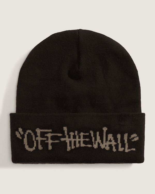 Шапка Vans Let Loose OFF THE WALL Graffiti Knitted Tall Cuff Beanie чорний | VN000Q1JBLK, 0