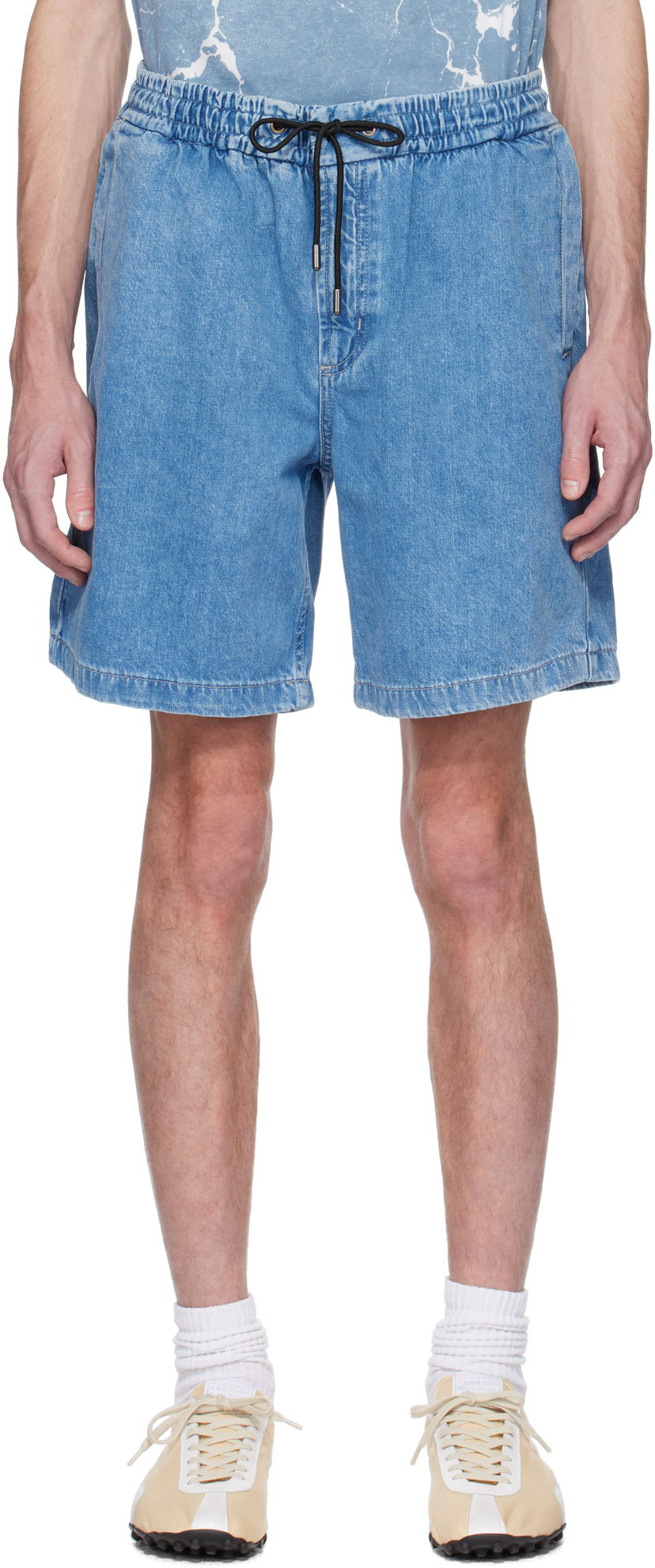 Шорти BOSS Faded Denim Shorts Синій | 50537804