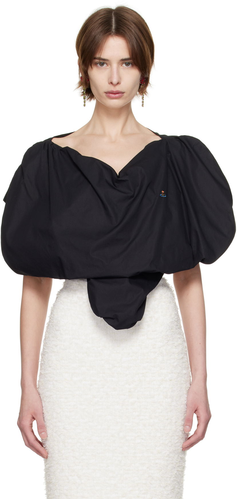 Сорочка Vivienne Westwood Vivienne Westwood Heart Puff Sleeve Blouse чорний | 1505000J-W009Q-