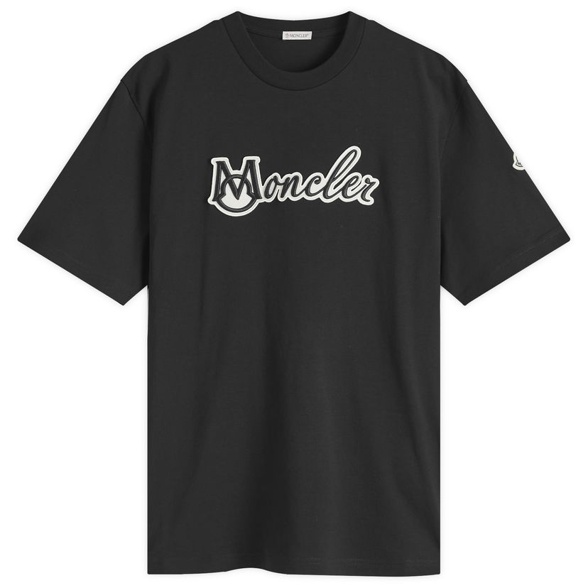Футболка Moncler Cotton Jersey T-Shirt with Logo Patch чорний | 8C000-11-89AJS-999