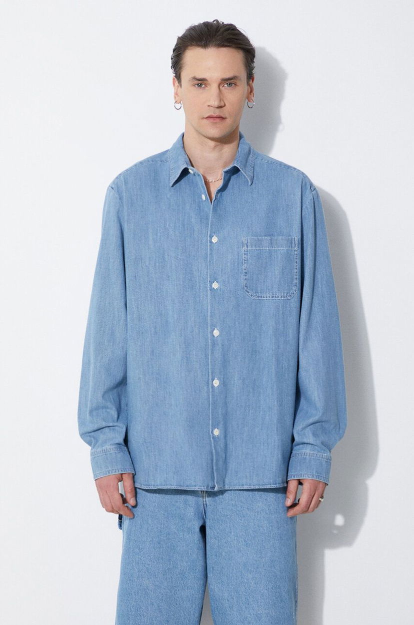 Сорочка A.P.C. A.P.C. Chemise Math Relaxed Denim Shirt Синій | COGXX.H12584.IAB