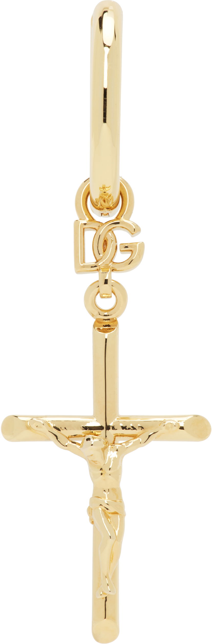 Сережки Dolce & Gabbana Dolce&Gabbana DNA Cross Single Earring Жовтий | WEQ1D1W1111