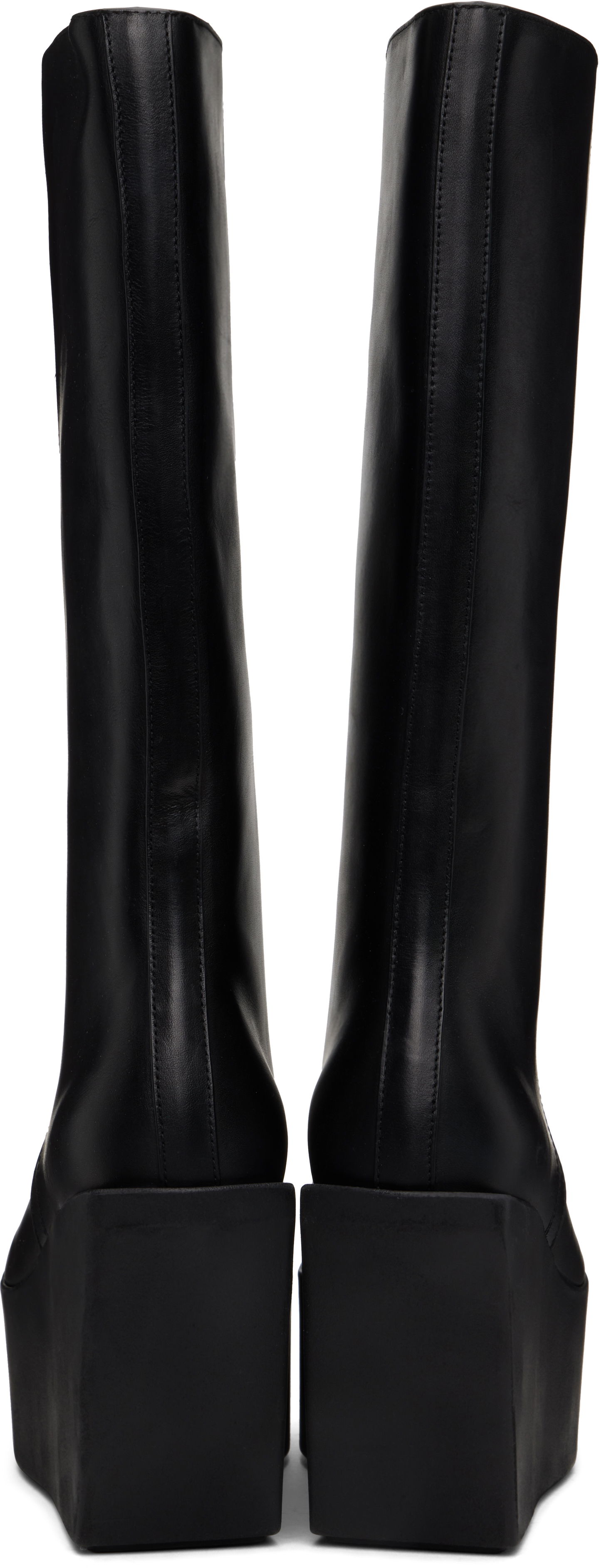 Одяг Rick Owens Rick Owens Hollywood Sliver Platform Winged Kowboys Tall Boots чорний | RP01E7833 LOO, 1