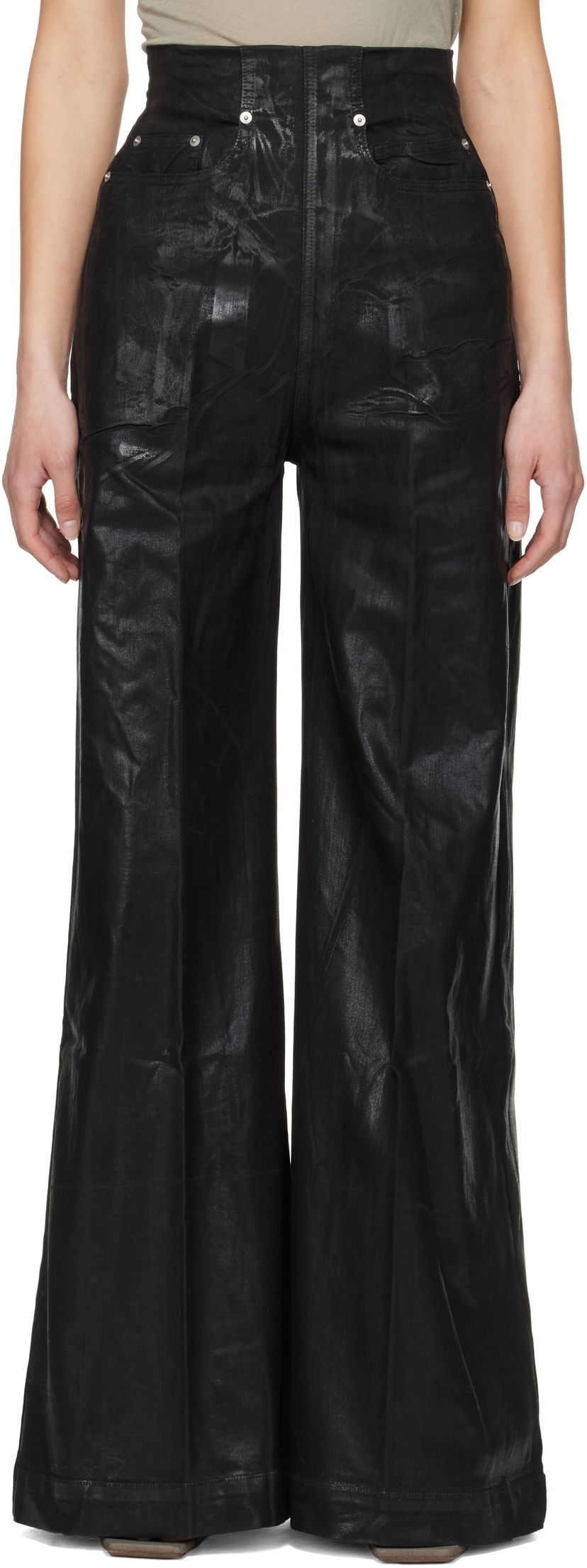 Штани Rick Owens Rick Owens DRKSHDW Hollywood Dirt Cooper Flare Jeans чорний | DS01E3303 SCF